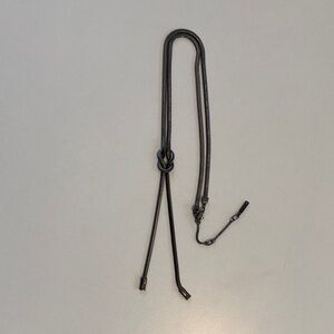 Kenneth Cole Gunmetal Tone Knot Lariat Necklace